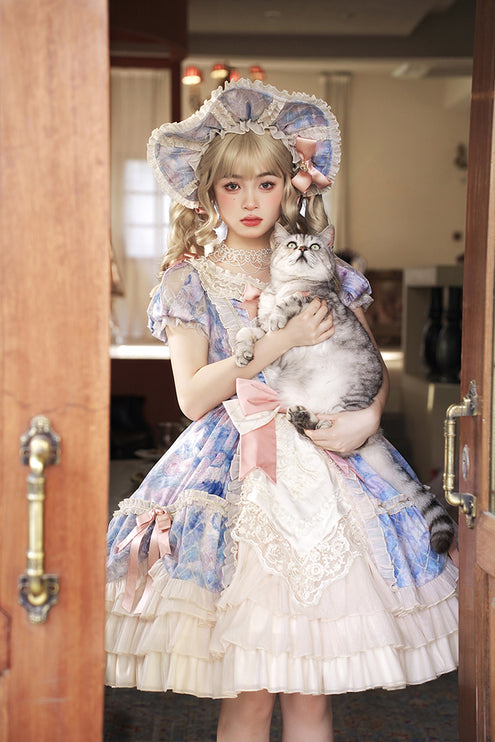 Lolita Enchanted Garden Lace Ruffled OP Dress