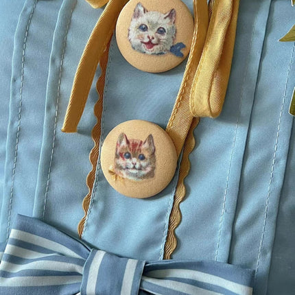 Sunflower Paradise: Cat and Sunflower JSK Lolita with a Big Skirt