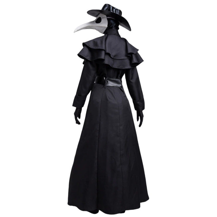 S-5XL Halloween Birdman Costume - Crow Long Beak Medieval Steampunk Plague Doctor Outfit