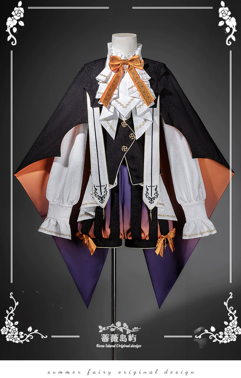 Original Carnival Night Lolita Prince-Style 2D Private Setting Cape + Shorts Performance Daily Set