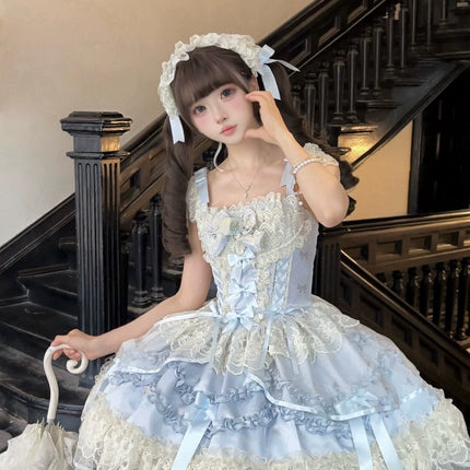 Sweet Lolita Delight: Pink and White Layered Dream Dress
