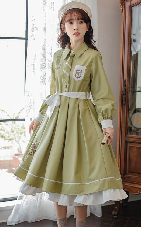 French Retro Lolita JK Dress Vintage Dress Cloak Suit