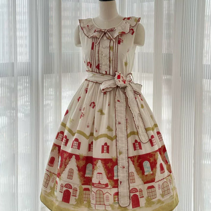 Red House Fairytale Countryside Vintage Dress --Original JSK & OP Lolita Dress