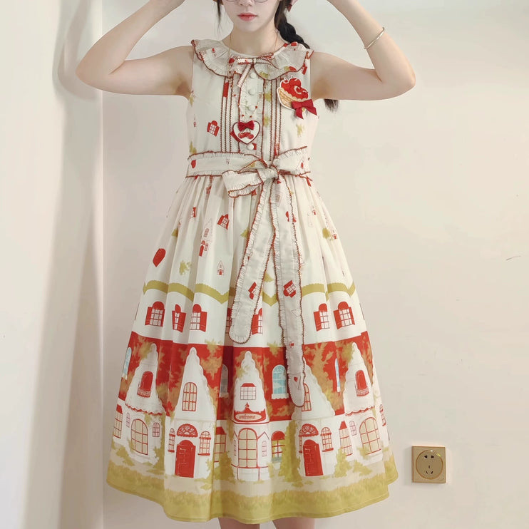 Red House Fairytale Countryside Vintage Dress --Original JSK & OP Lolita Dress