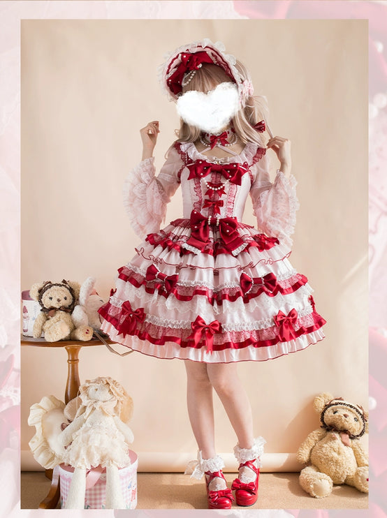 Raspberry Ribbon Vintage JSK - Original Lolita Dress