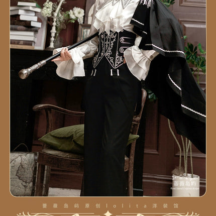 Lolita Prince-style Genderless Outfit | Cool and Stylish 2D Fantasy-Style Custom Shirt Suit