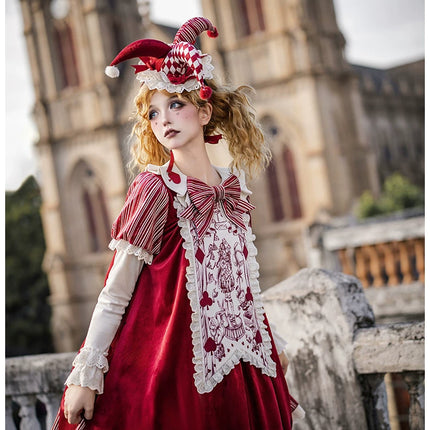 Lolita Delight: Exquisite Black & Red Dresses with Whimsical Patterns and Charming Details