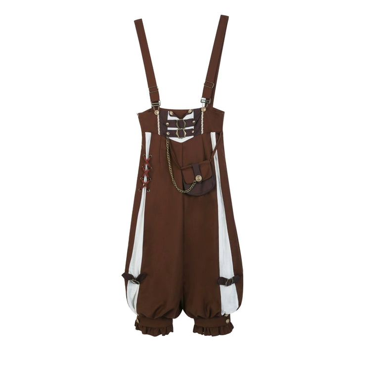 S-XL Ouji Suspenders Pants Prince Ensemble