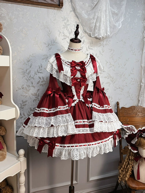 Vintage Charm Lace Lolita OP Dress