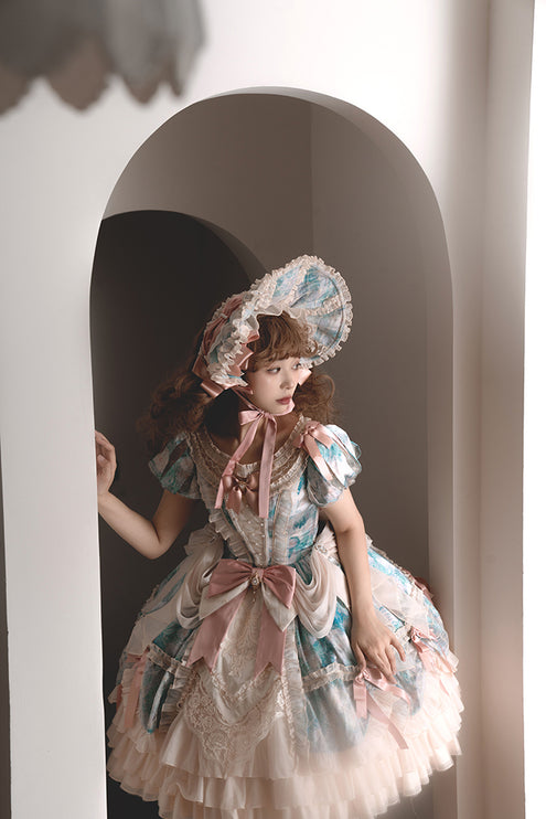 Lolita Enchanted Garden Lace Ruffled OP Dress