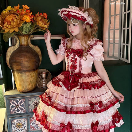 Raspberry Ribbon Vintage JSK - Original Lolita Dress