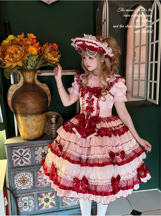 Raspberry Ribbon Vintage JSK - Original Lolita Dress