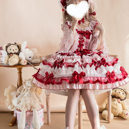 Raspberry Ribbon Vintage JSK - Original Lolita Dress