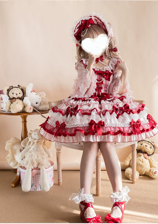 Raspberry Ribbon Vintage JSK - Original Lolita Dress