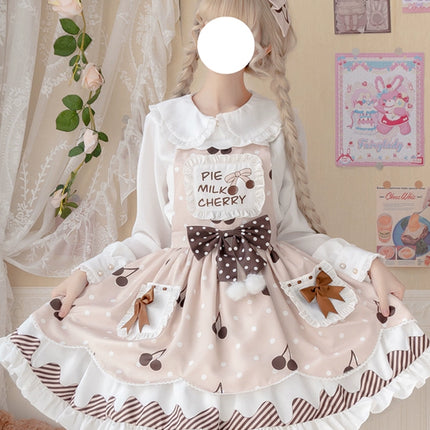 Cherry Delight Lolita JSK - Sweet Dessert-Inspired Princess Dress with Playful Bow Accents
