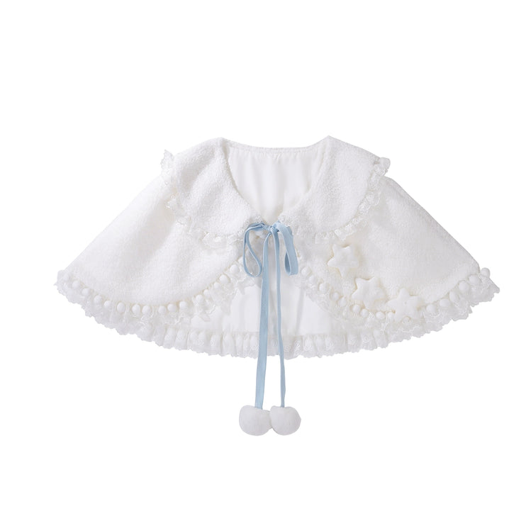 Lolita Dress with Fluffy Ears Headband - Sweet Pastel Blue and White Princess - Style Cosplay Costume