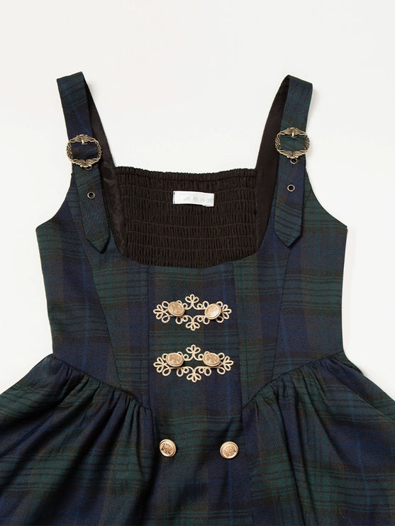 Twin - Set Lolita Dresses with Plaid Pattern and Sweet Bowknots, Ideal for Cosplay and Themed Parties