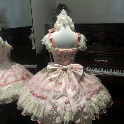 Sweet Lolita Delight: Pink and White Layered Dream Dress