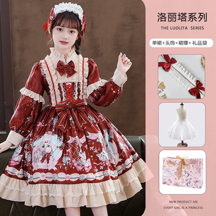 Japanese Style Girls' Lolita Dress - Big Kids Birthday Princess Dress Set, New Autumn Collection