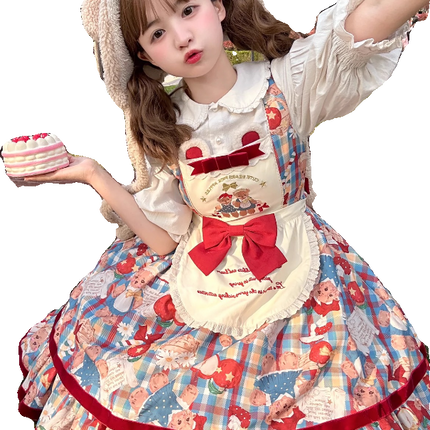 Apple Bear Story JSK – Playful and Charming Lolita Dress