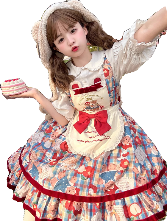 Apple Bear Story JSK – Playful and Charming Lolita Dress