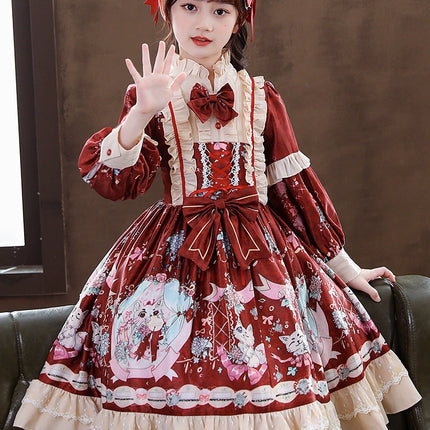 Japanese Style Girls' Lolita Dress - Big Kids Birthday Princess Dress Set, New Autumn Collection