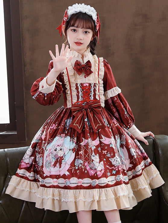 Japanese Style Girls' Lolita Dress - Big Kids Birthday Princess Dress Set, New Autumn Collection