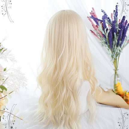 Soft Matte Pastel Golden Lolita Wig with Layered Ends Long Curly Hair