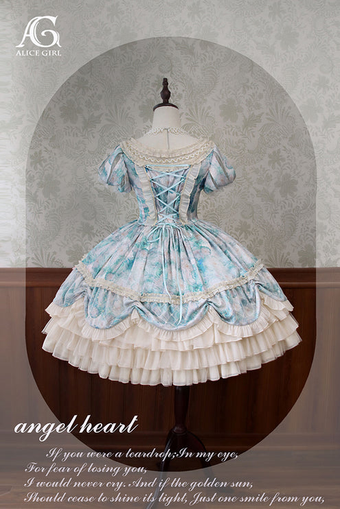 Lolita Enchanted Garden Lace Ruffled OP Dress