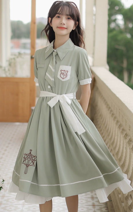 French Retro Lolita JK Dress Vintage Dress Cloak Suit