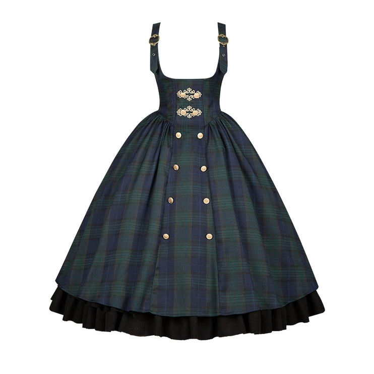 Twin - Set Lolita Dresses with Plaid Pattern and Sweet Bowknots, Ideal for Cosplay and Themed Parties