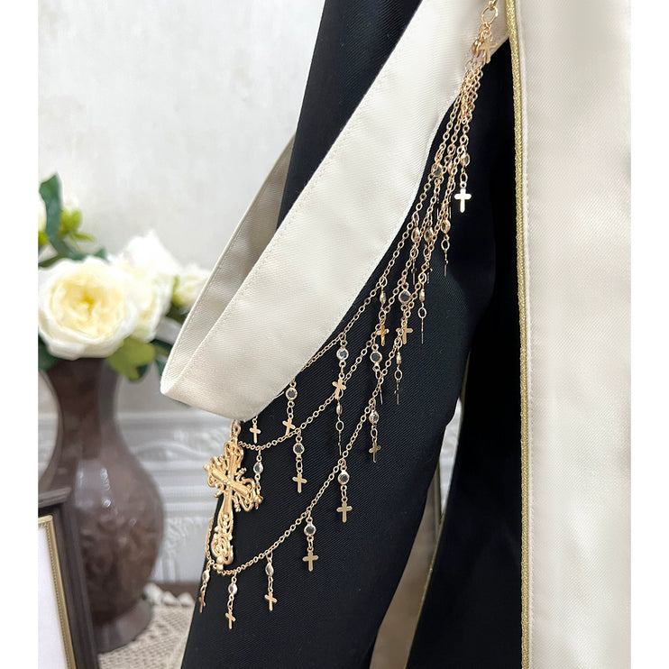 Priest Lolita long-sleeved coat, shirt, and pants — Ouji (prince-style), knight-inspired outfit