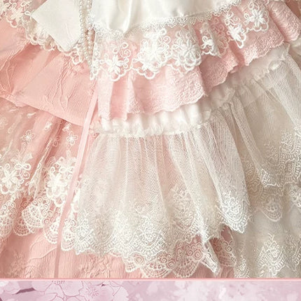 Enchanting Lolita Dress with Delicate Lace: A Whimsical Fairy - Tale Dream