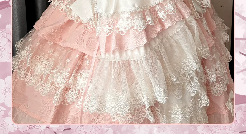 Enchanting Lolita Dress with Delicate Lace: A Whimsical Fairy - Tale Dream