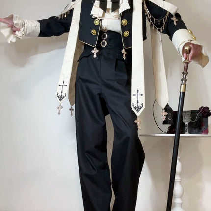 Priest Lolita long-sleeved coat, shirt, and pants — Ouji, knight-inspired outfit
