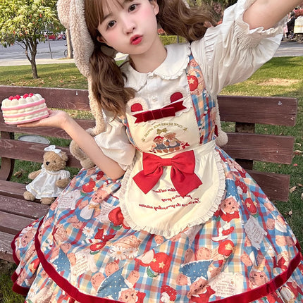 Apple Bear Story JSK – Playful and Charming Lolita Dress