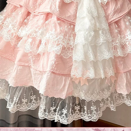 Enchanting Lolita Dress with Delicate Lace: A Whimsical Fairy - Tale Dream