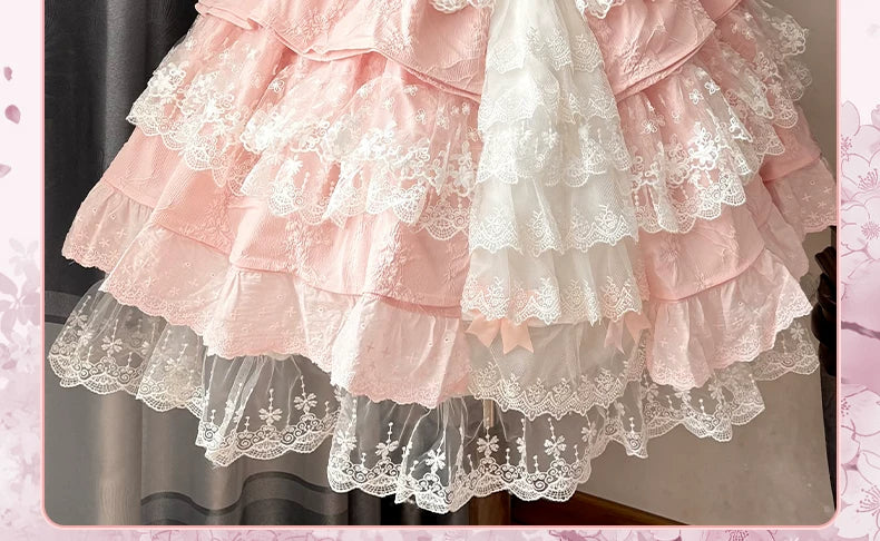 Enchanting Lolita Dress with Delicate Lace: A Whimsical Fairy - Tale Dream