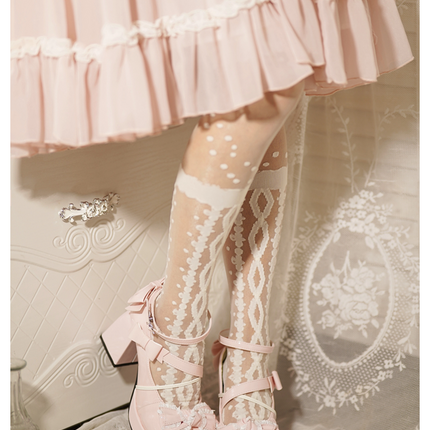 Mid-Heel Waterproof Lolita Shoes Cute Block-heeled Mary Jane shoes Pumps