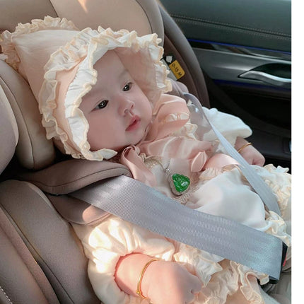 Enchanted Pastel Girls' Lolita Dress with Heart Embroidery and Ruffled Skirt