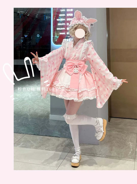 Colorful Fairy Tale Lolita Dress with Embroidery Details and Ruffled Skirt