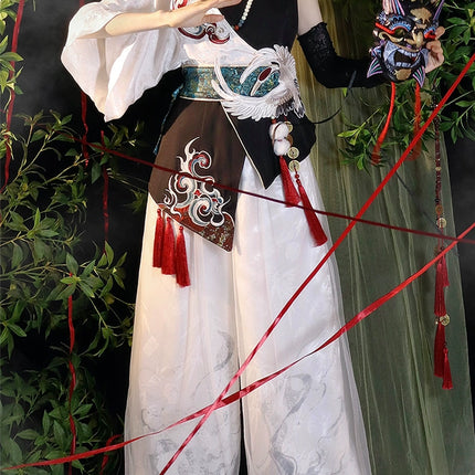 Original Chinese Style Hanfu-Inspired Ethnic Wear - Top & Pants Set