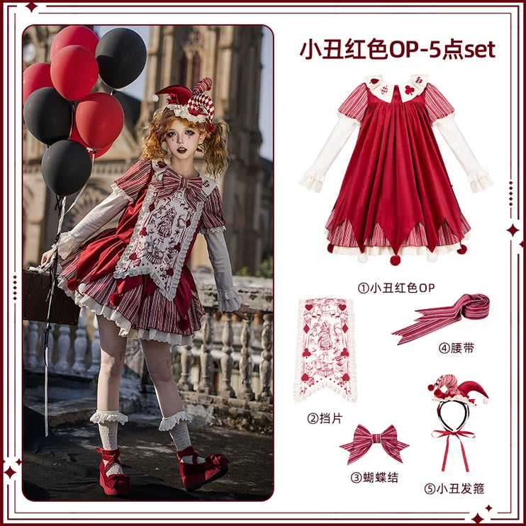 Lolita Delight: Exquisite Black & Red Dresses with Whimsical Patterns and Charming Details