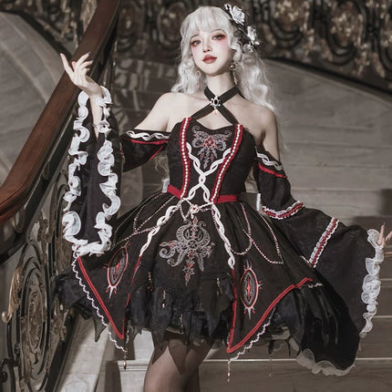 Lolita Phantom Devourer FS Full Set - Cthulhu Dark Gothic Jumper Skirt