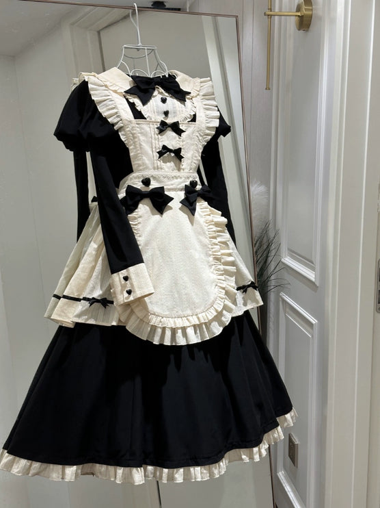 [Pre- order]Hawthorn Berry Classic Apron OP Dress Elegant Maid Lolita Dress