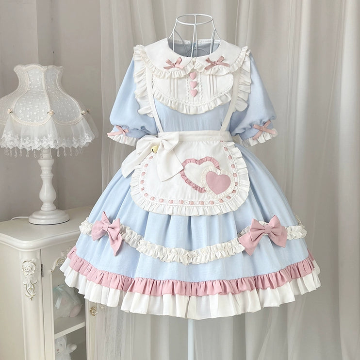 Lolita Cute Sweet Maid-Inspired Puff Short Sleeve Princess OP Lolita Dress