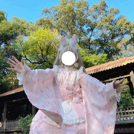 Colorful Fairy Tale Lolita Dress with Embroidery Details and Ruffled Skirt