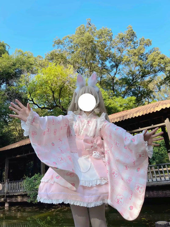 Colorful Fairy Tale Lolita Dress with Embroidery Details and Ruffled Skirt