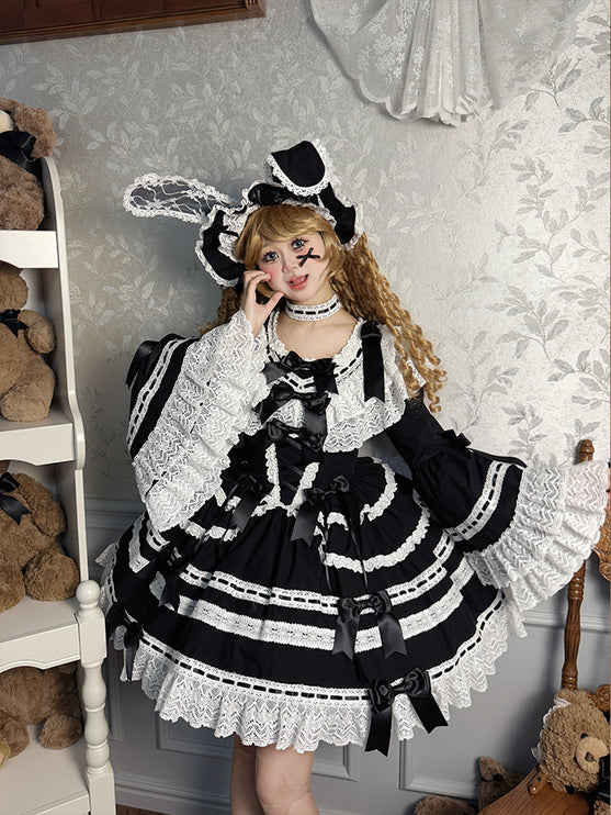 Vintage Charm Lace Lolita OP Dress