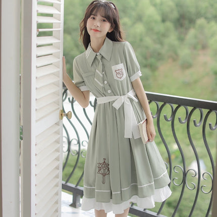 French Retro Lolita JK Dress Vintage Dress Cloak Suit